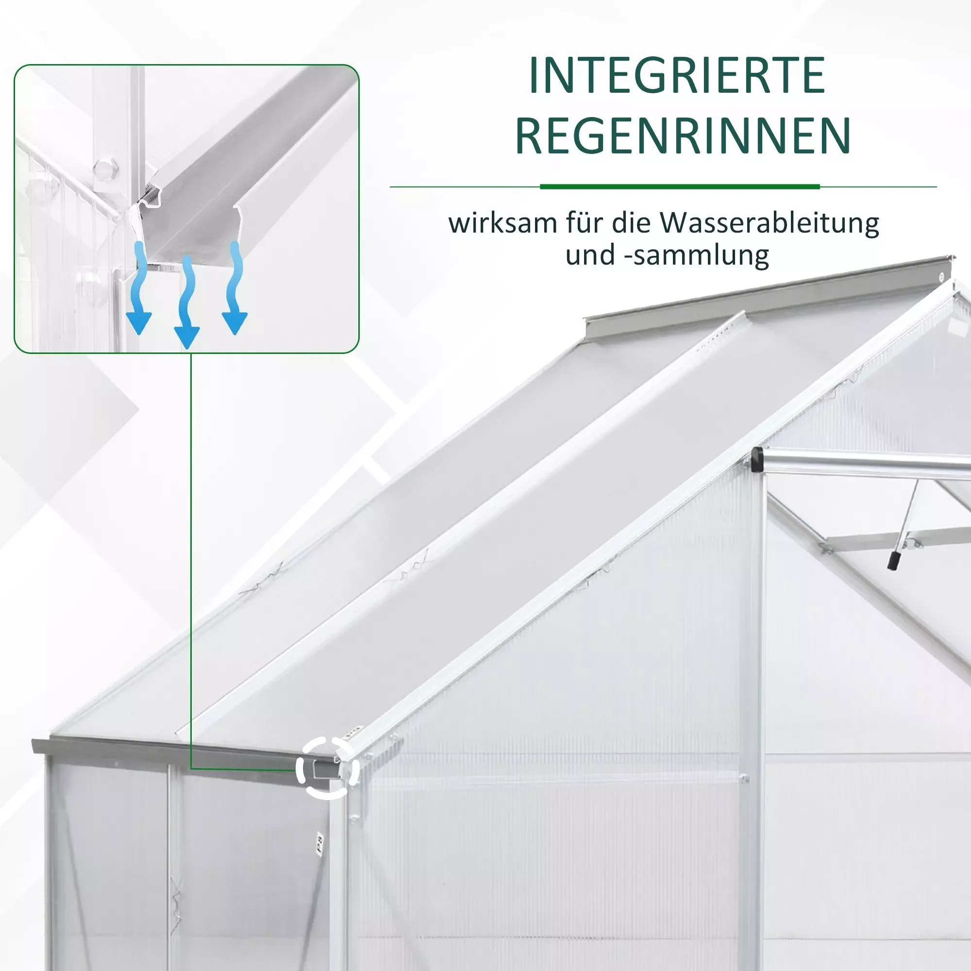 Outsunny Gewächshaus mit Alu Gestell Treibhaus für Garten