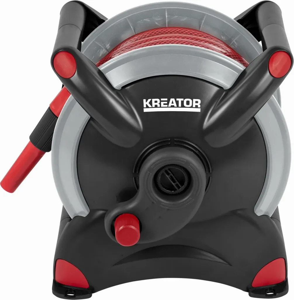 Kreator Krtgr6720 Schlauchwagen 15 m Silber Gartenschlauchtrommel