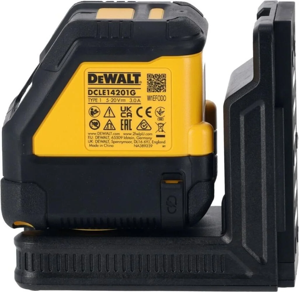 DeWALT DCLE14201GB-XJ Kompakter Linienlaser USB-C Anschluss, grüne Laserlinie (Li-Ion)