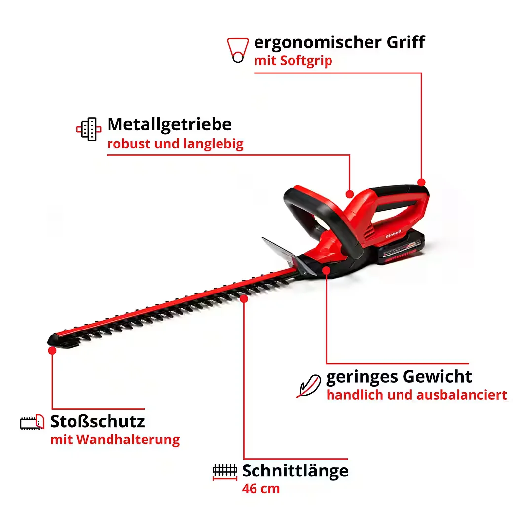 Akku Heckenschere GC CH 1846 Li Kit kabellos Set
