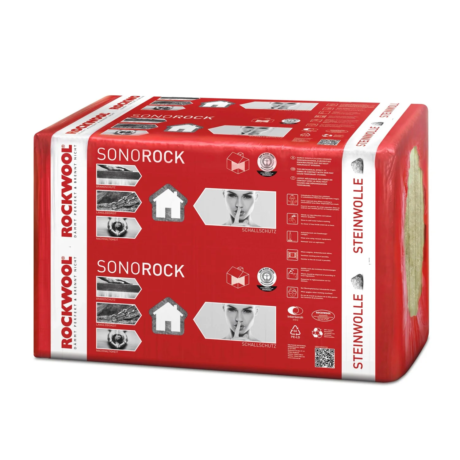 Rockwool Trennwandplatte Sonorock WLG 040 100 mm Steinwolle Dämmung