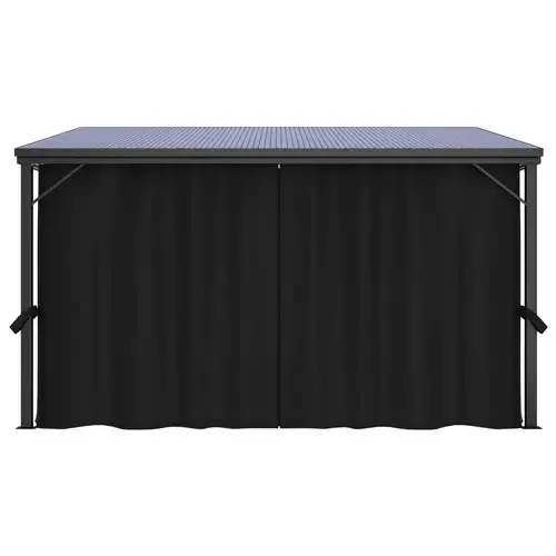vidaXL Pavillon mit Vorhängen 405x294x244 cm Anthrazit für Garten
