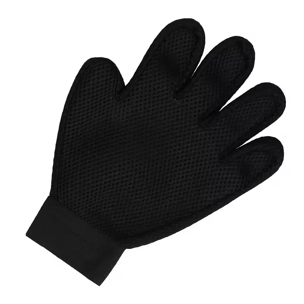 ELASTO Fellpflegehandschuh Pet schwarz grau für Hunde und Katzen