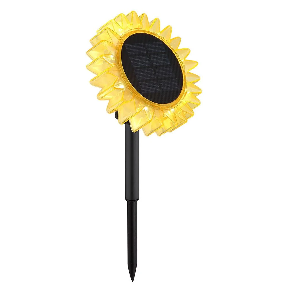GLOBO LIGHTING LED Solarleuchte Sonnenblume Warmweiß Stecklampe Außen