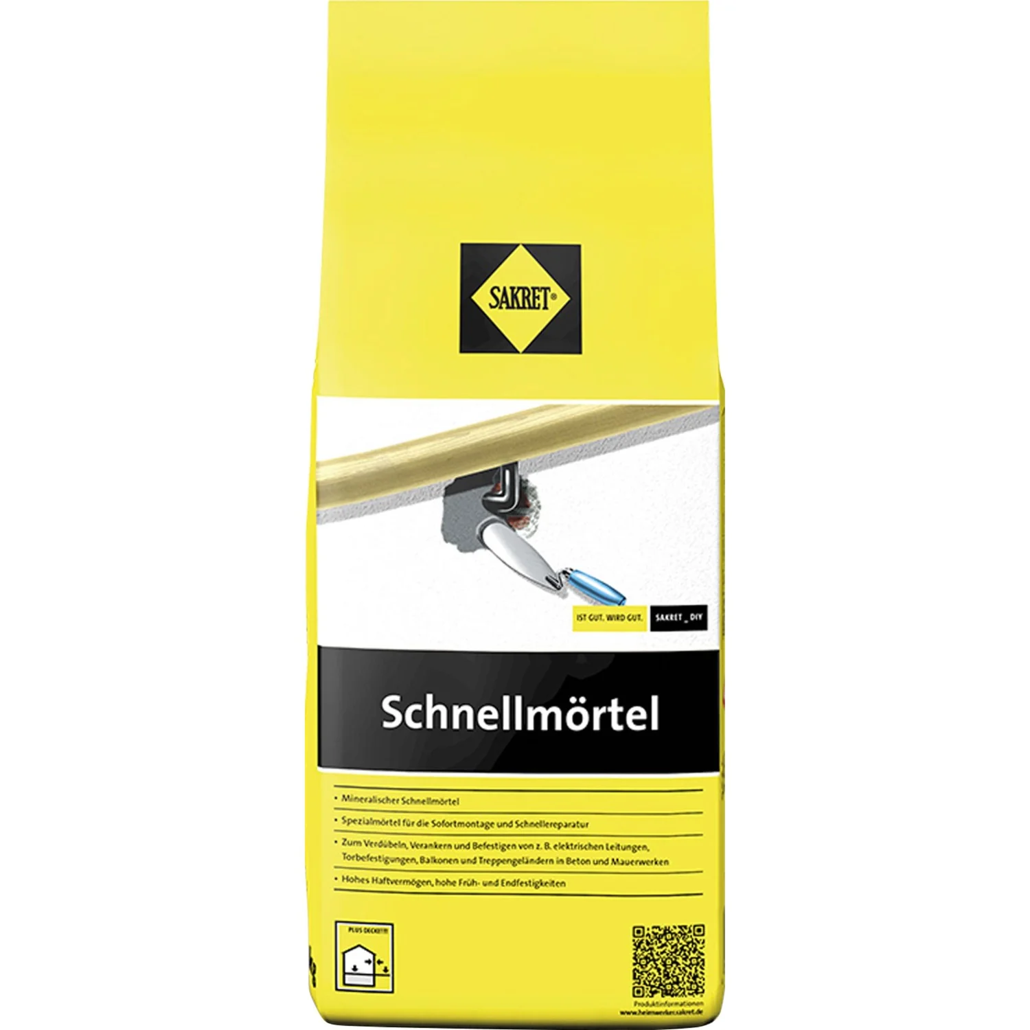 Sakret Schnellmörtel Grau 1 kg Reparaturmörtel innen außen
