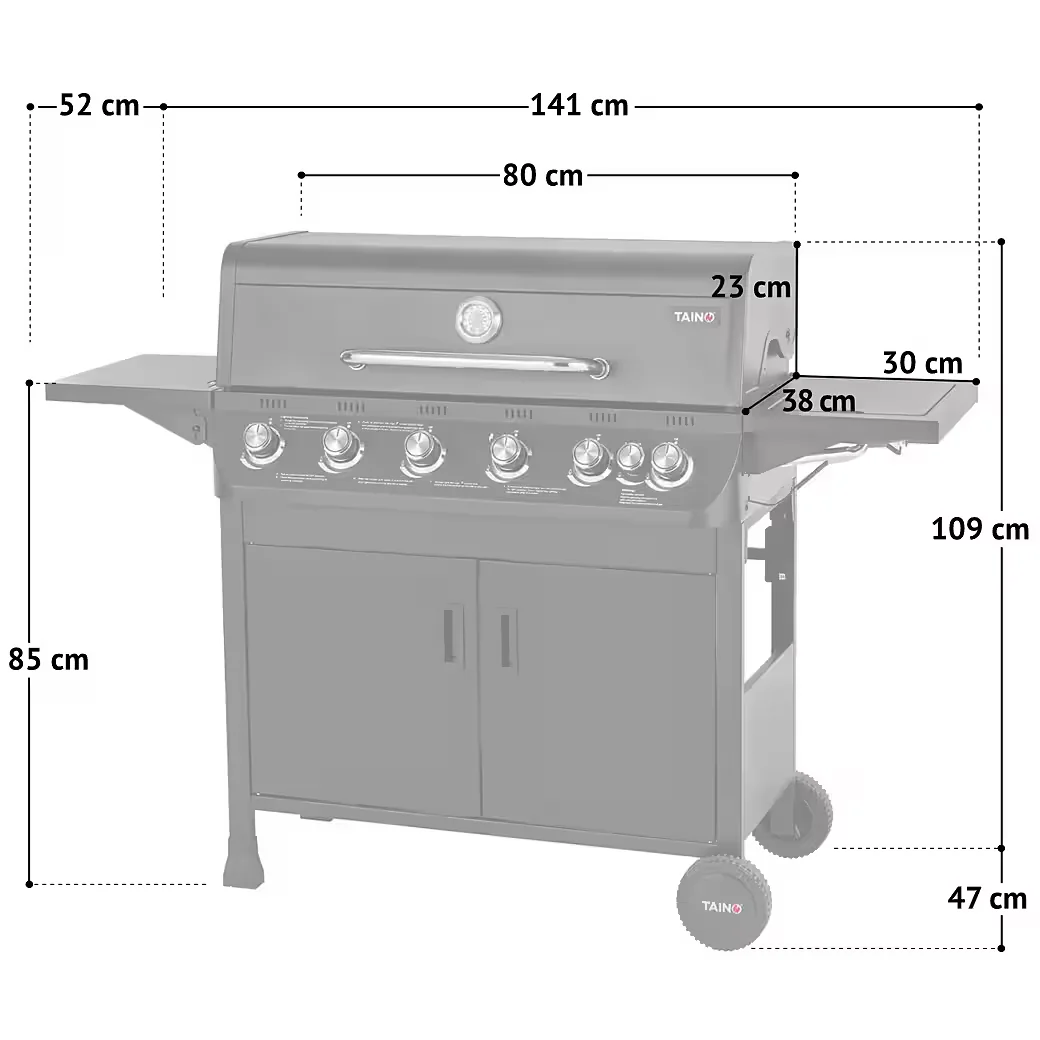 Gasgrill BRANDO BBQ Outdoor Grill für Terrasse und Garten