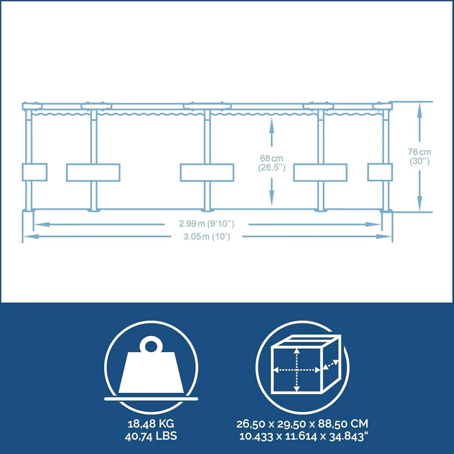 Bestway Steel Pro Max Aufstellpool Gartenpool Frame Pool