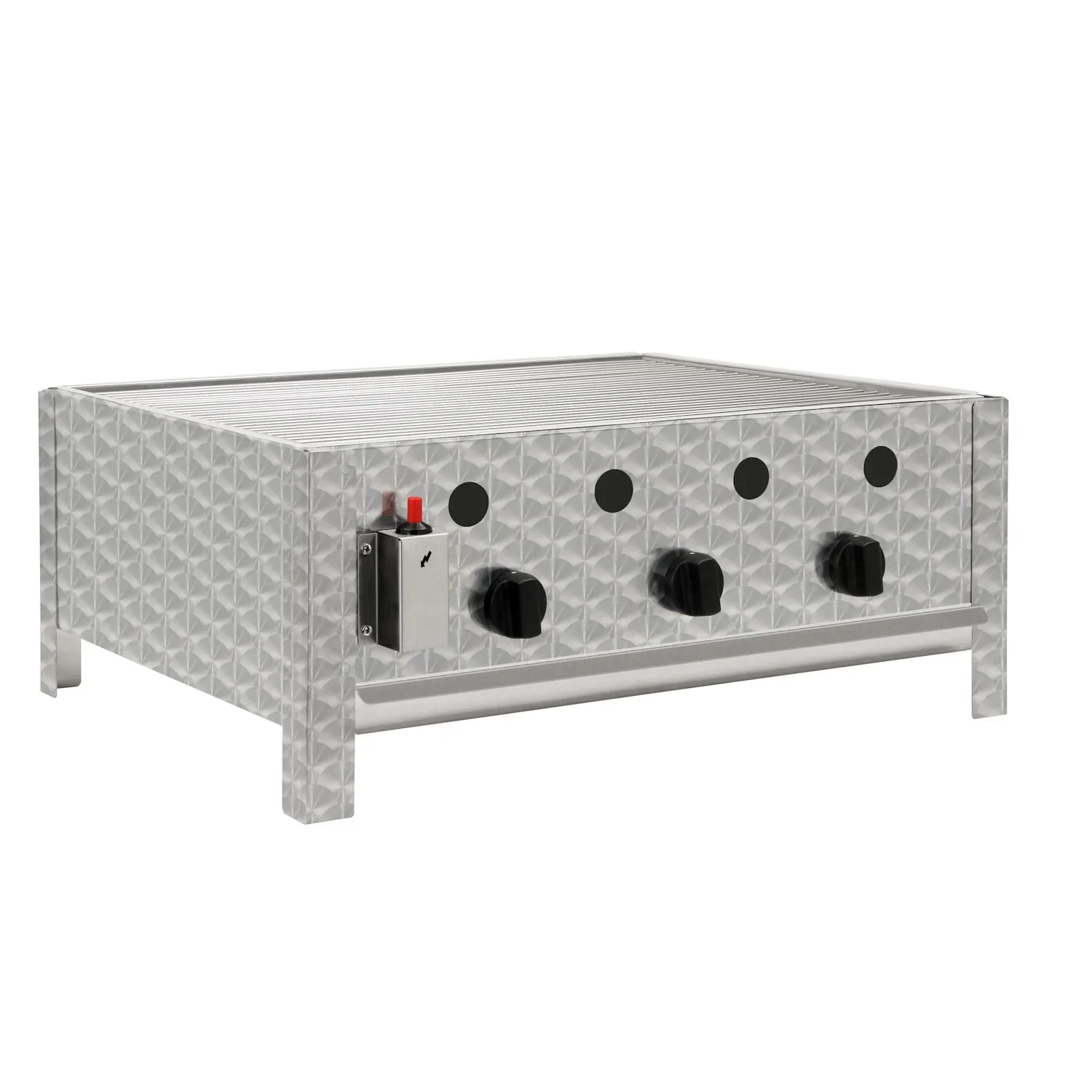 Gastrobräter Edelstahl 3 flammig 64 x 52 x 27 cm Profi Gasgrill