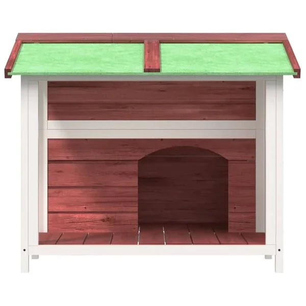 vidaXL Hundehütte Mokka 96x87x80,5 cm Massivholz Kiefer wetterfest