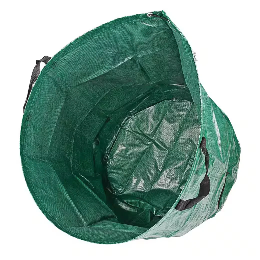 KESTEK Gartensack PP Gartentasche 500L grün Laubsack