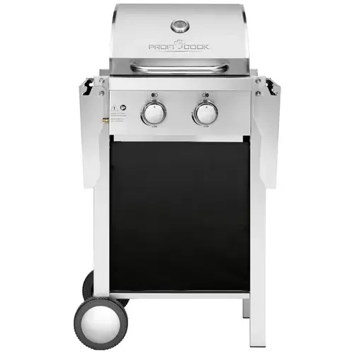 Profi Cook PC-GG 1255 Holzkohle Gas Grill 2 Brenner Edelstahl BBQ