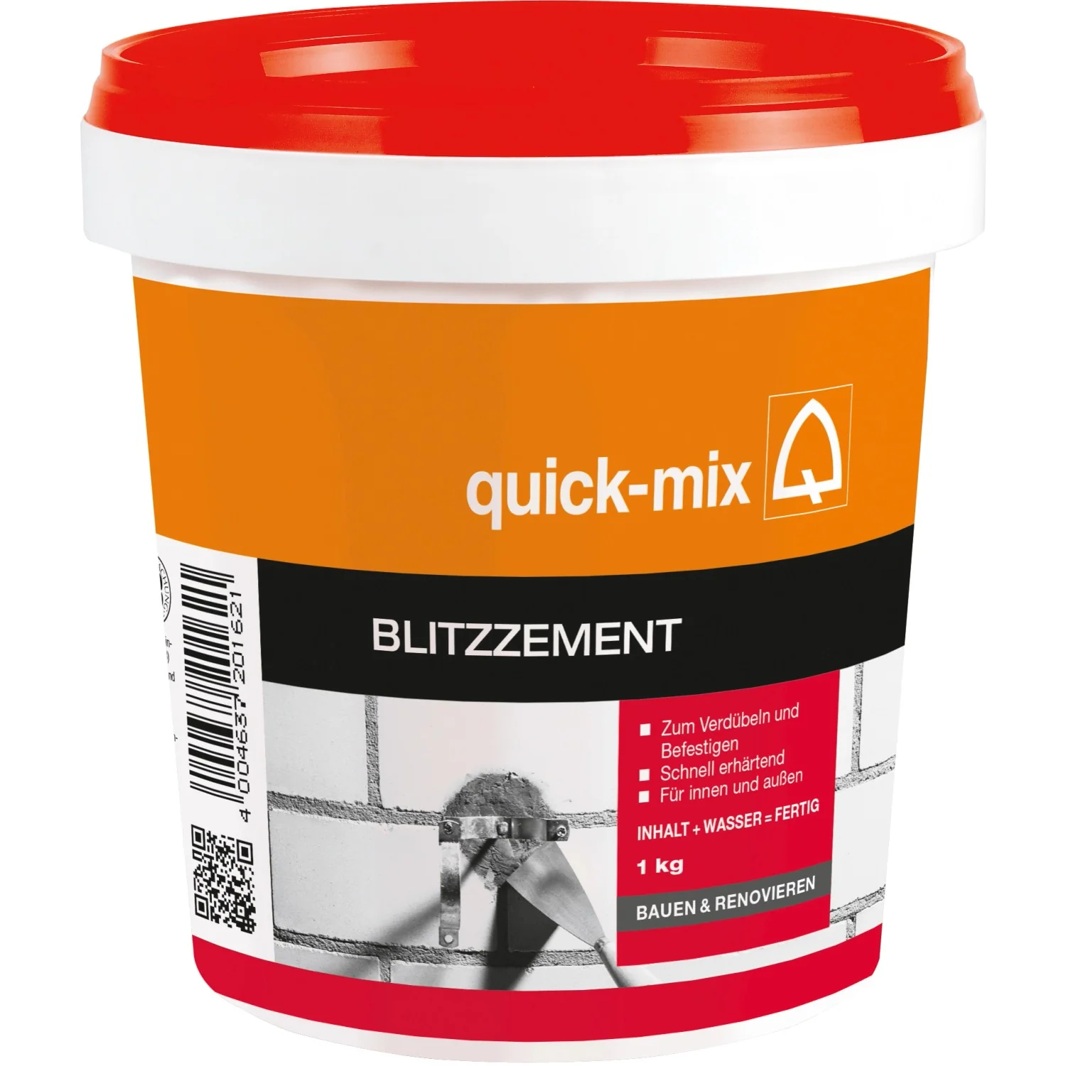 Quick-Mix Blitzzement 1 kg schnell härtender Reparaturmörtel