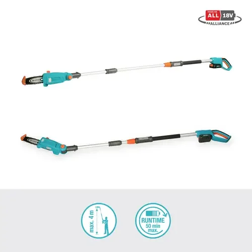 GARDENA 14770-20 Akku Hochentaster 18V Li-Ion Set mit Akku Ladegerät