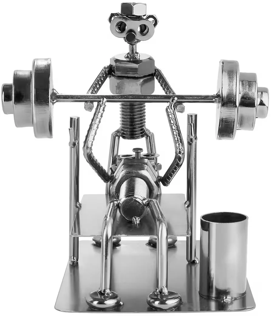 BRUBAKER Schraubenmännchen Bodybuilder Geschenkfigur mit Stiftehalter