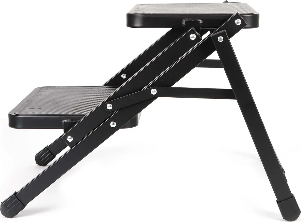 Wiltec Camping Doppeltrittstufe Stahl 2 Stufen bis 200 kg Trittleiter