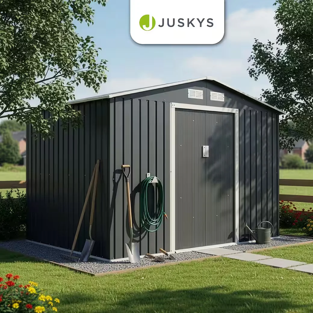 JUSKYS Gartenhaus XL Gerätehaus wetterfest für Gartenwerkzeug