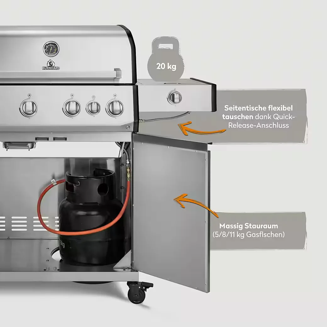 Gasgrill 4 Brenner 21200 W Infrarot Keramikbrenner BBQ Outdoor