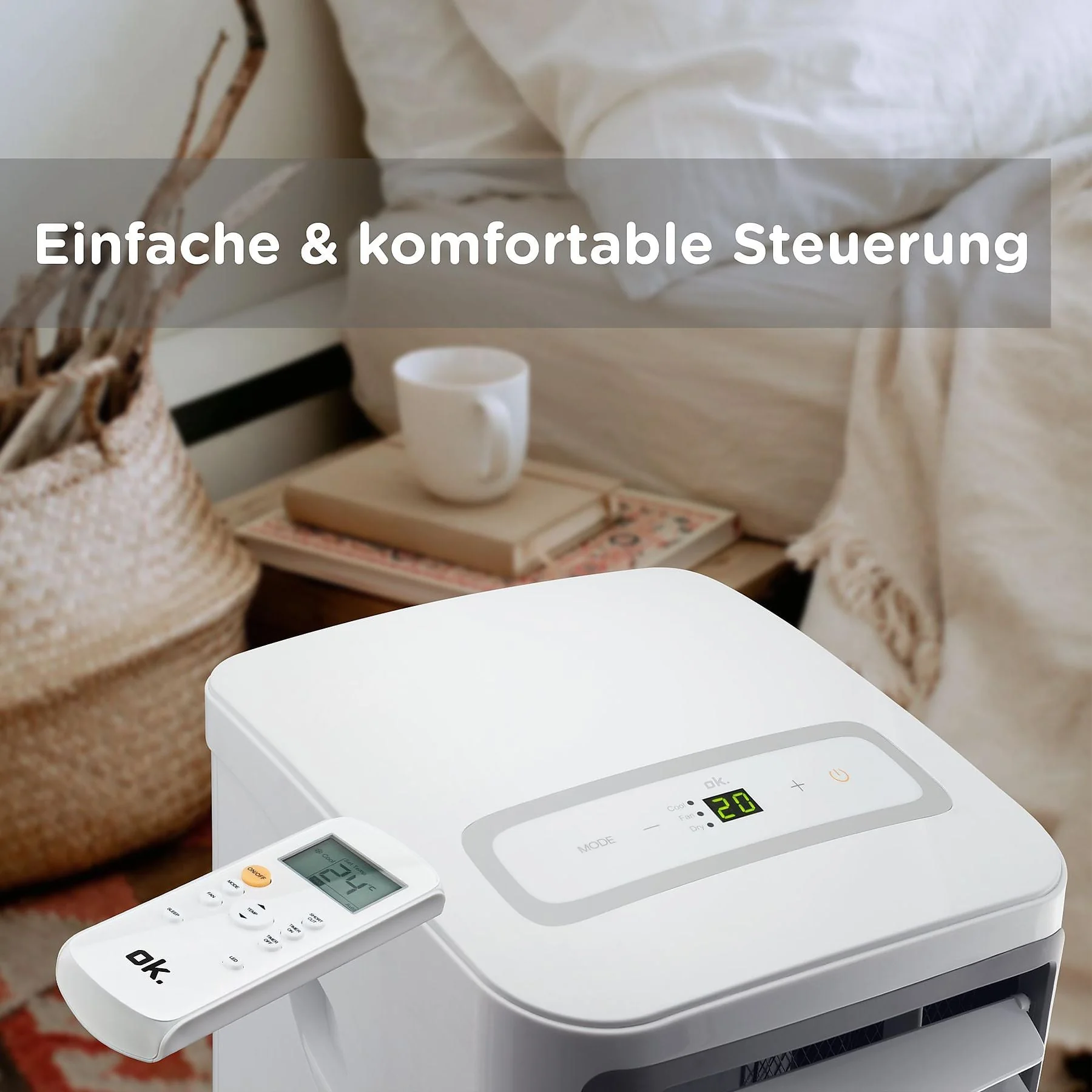 OK. OAC 7022 W Klimagerät Weiß, Energieklasse A, bis 67 m3