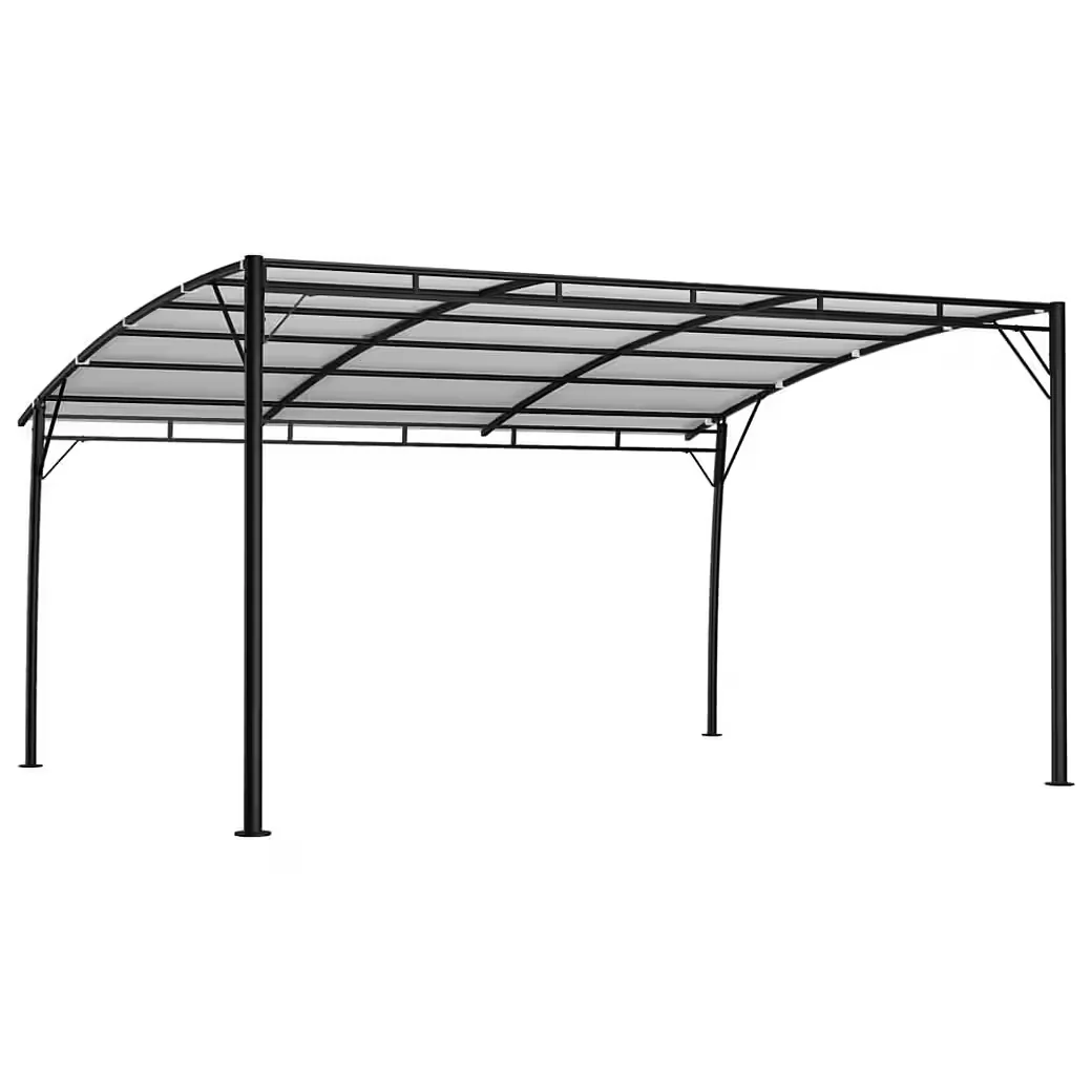 Partyzelt Garten Sonnenschutz 4x3x2,55 m Cremeweiß Pavillon Outdoor