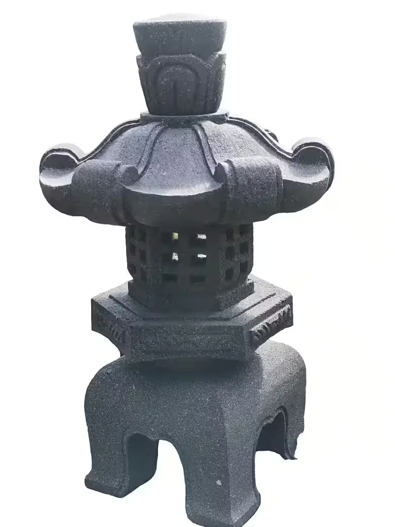 IDYL Gartenfigur Lavastein Yukimi Naturprodukt wetterfest frostsicher