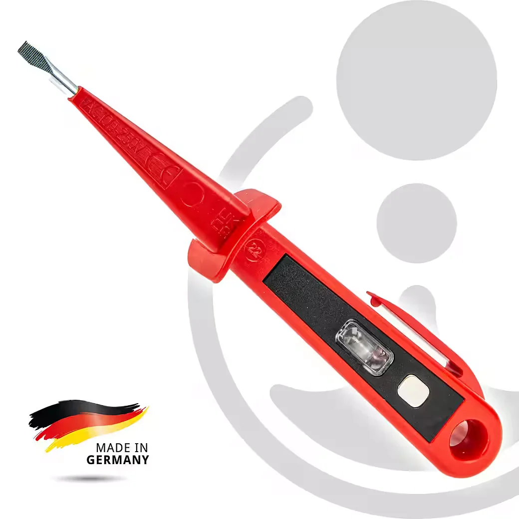 EUROTOOLS Schraubendreher Phasenprüfer 250V Schlitz 150mm Elektriker