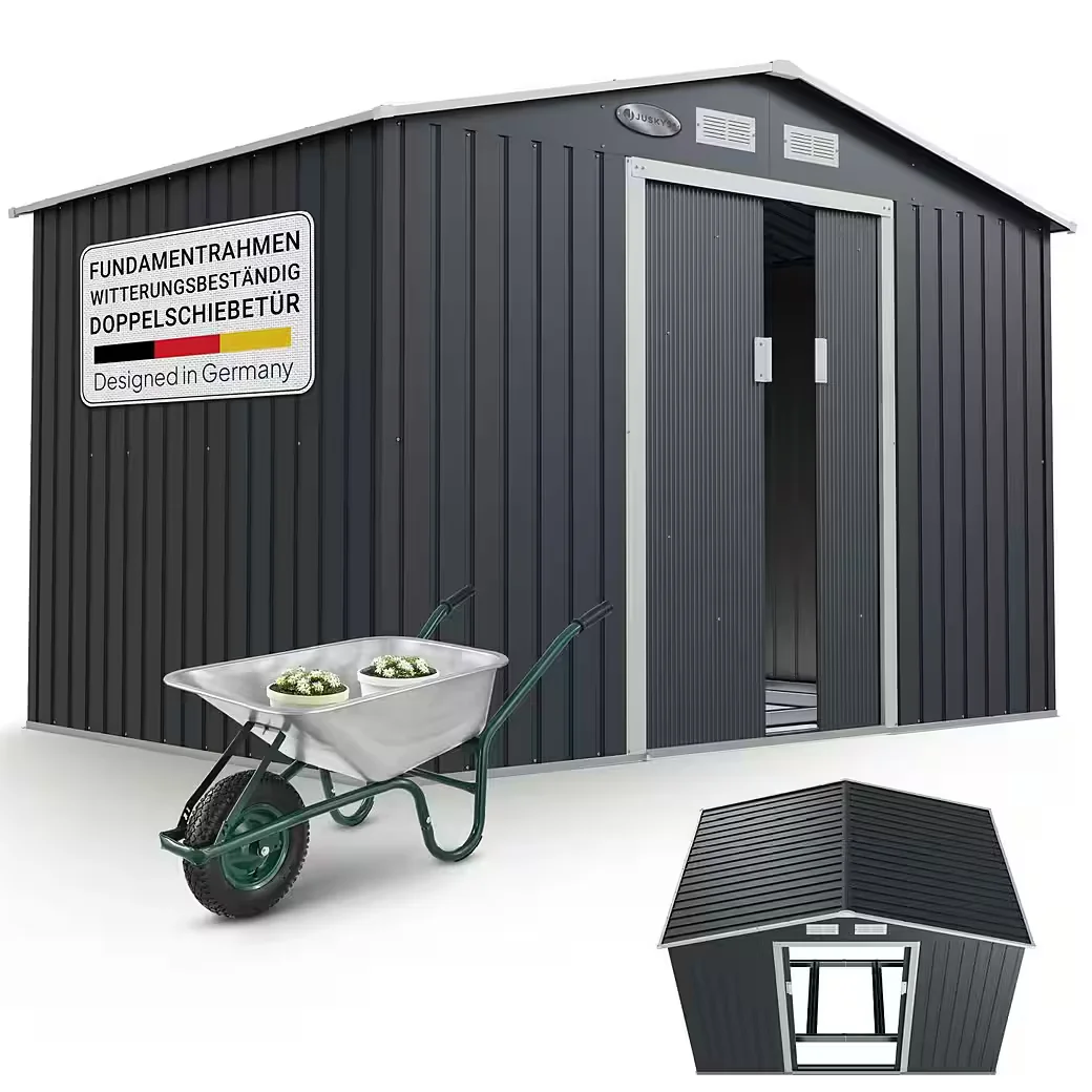 JUSKYS Gartenhaus XL Gerätehaus wetterfest für Gartenwerkzeug