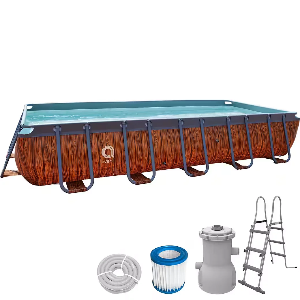 Framepool Frame Rectangular Pool Set 400 x 200 x 100 cm Above Ground