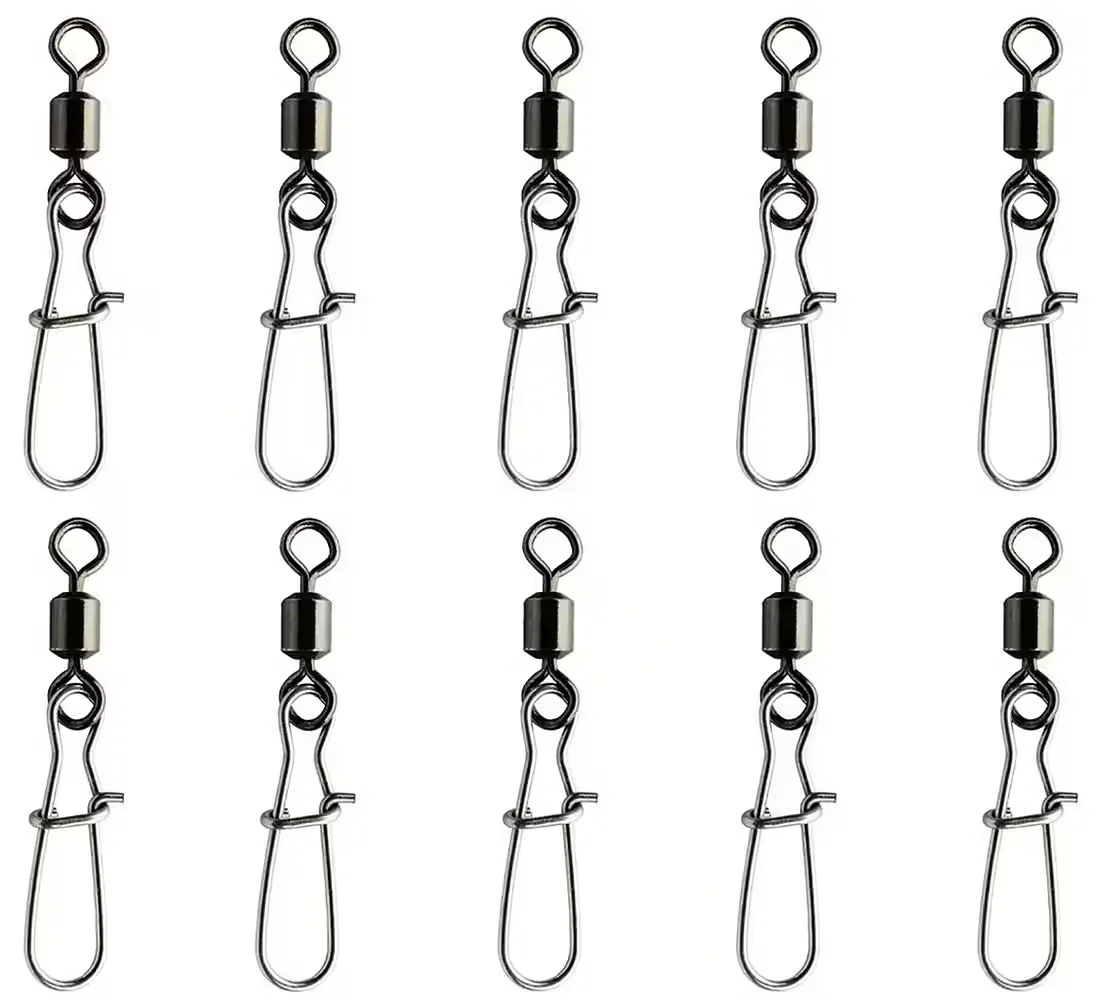 SPRO Schnurverbinder Rolling Swivel Fast Lock Snap 10 Wirbel 1 St