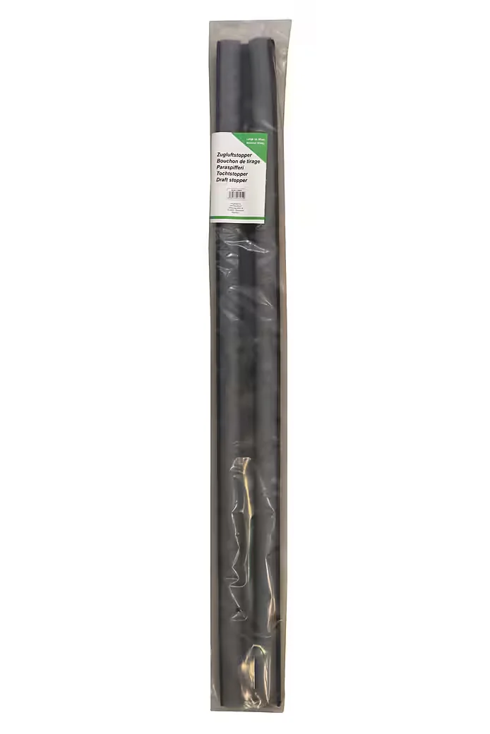 HH-HAUSHALT Zugluftstopper 95 cm Grau Schwarz für Tür und Fenster