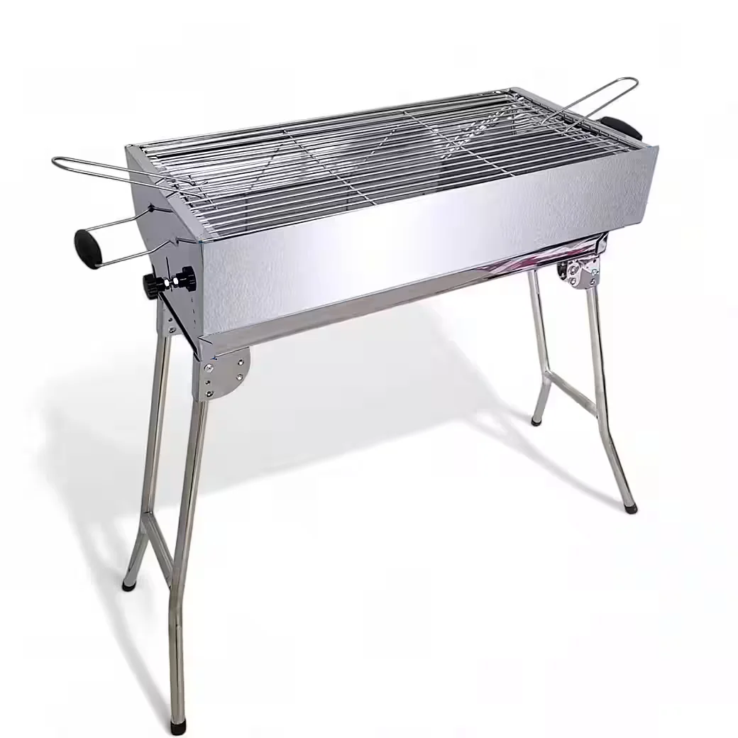 Holzkohlegrill Mangal Kairat Schaschlikgrill mit 10 Spießen & 230 V Motor