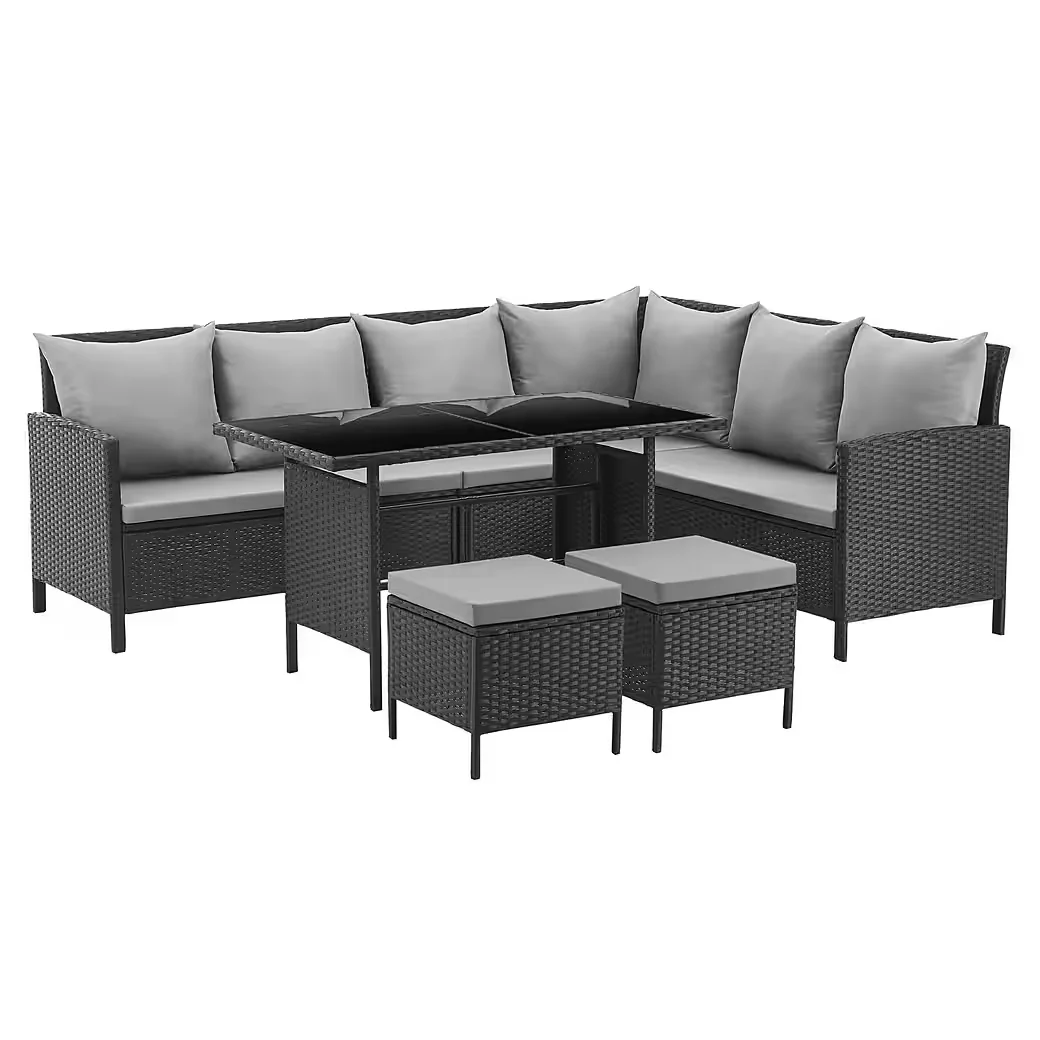 Gartenlounge Set MADISON Schwarz Outdoor Terrasse
