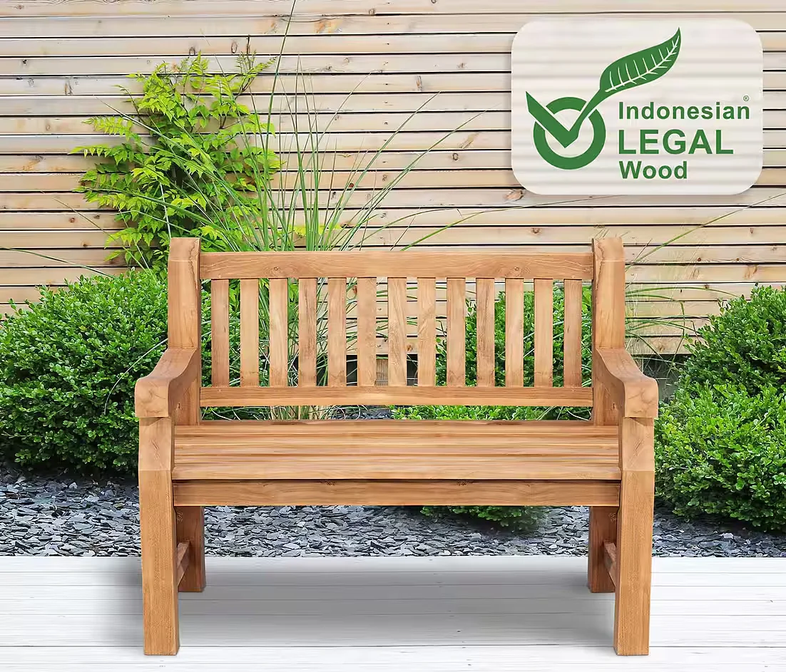 Gartenbank Teakbank Jackson V2 wetterfest Outdoor