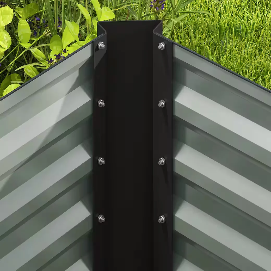 Hochbeet 2er Set Pflanzkasten extra tief Metall 120x60x60 cm Garten