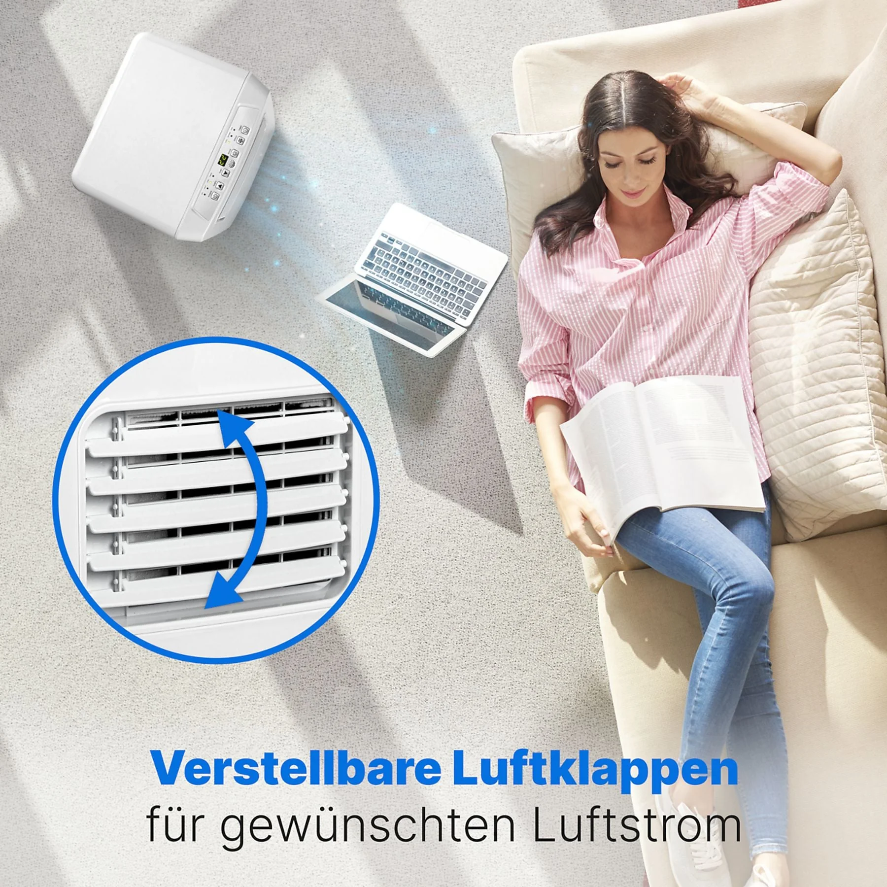 Clatronic CL 3844 mobile Klimaanlage 7000 BTU Weiß EEK A 70 m3