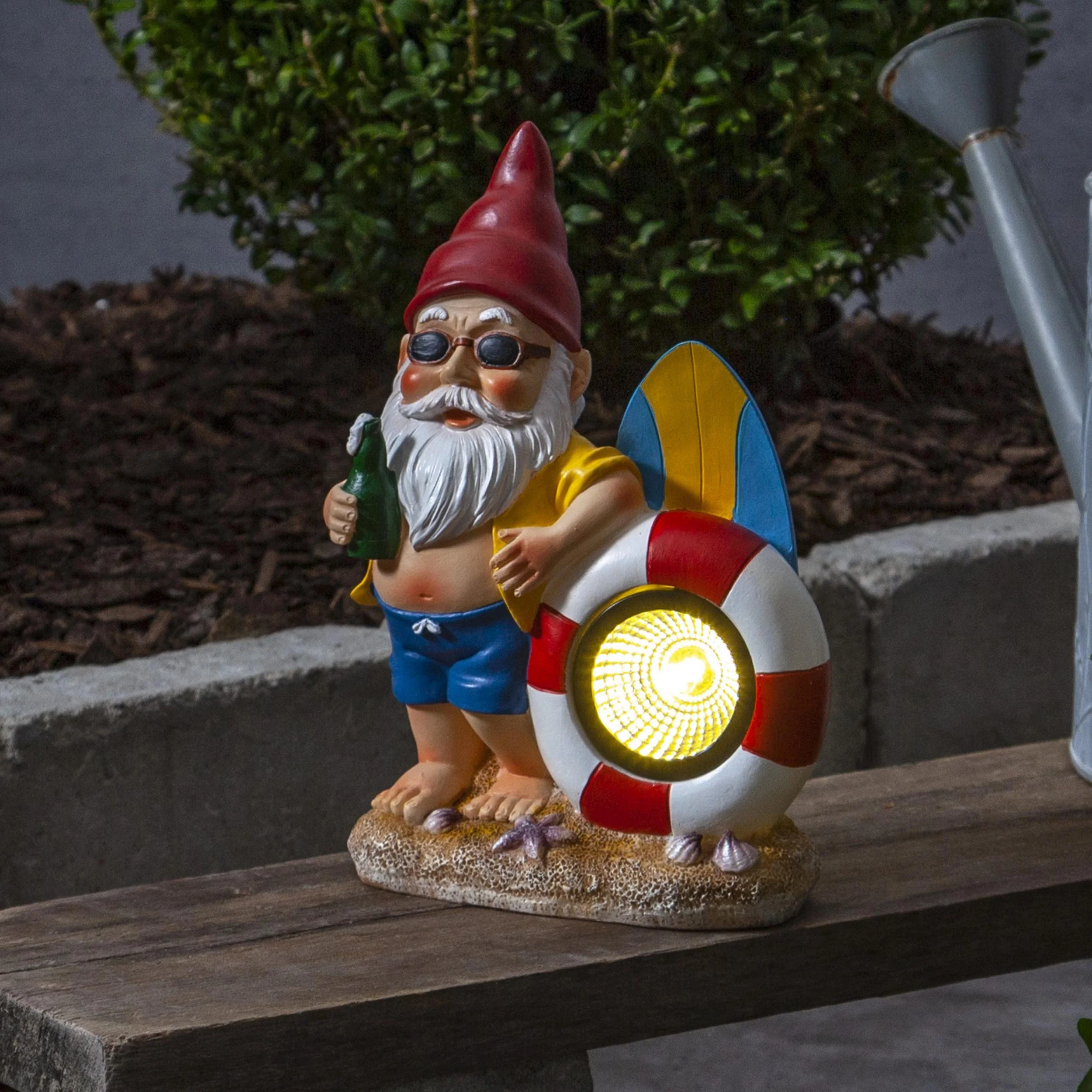 STAR TRADING LED Solarleuchte Gnomy Gartenzwerg Gartenfigur