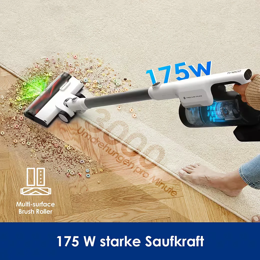 Akku-Stielstaubsauger Pure One Station 5, 2x6-fach Filter für Allergiker und Tierhaushalte