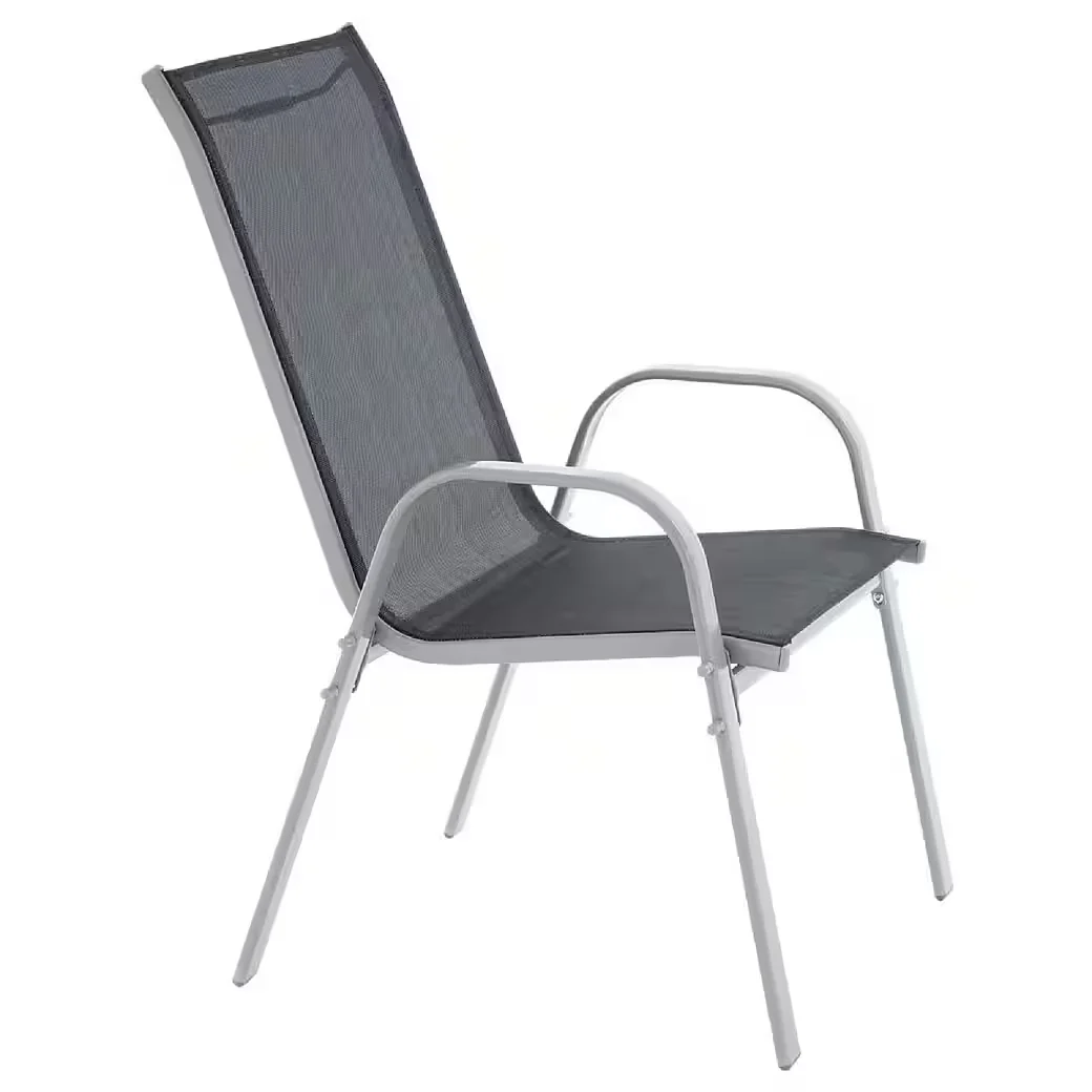 Gartenstuhl 4er Set Stapelstuhl Outdoor Stuhl für Balkon Terrasse