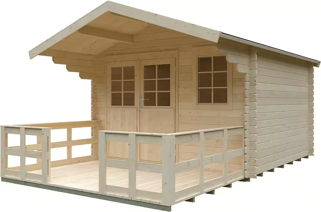 Gartenhaus Kallenberg 2 aus naturbelassenem Fichtenholz Gerätehaus