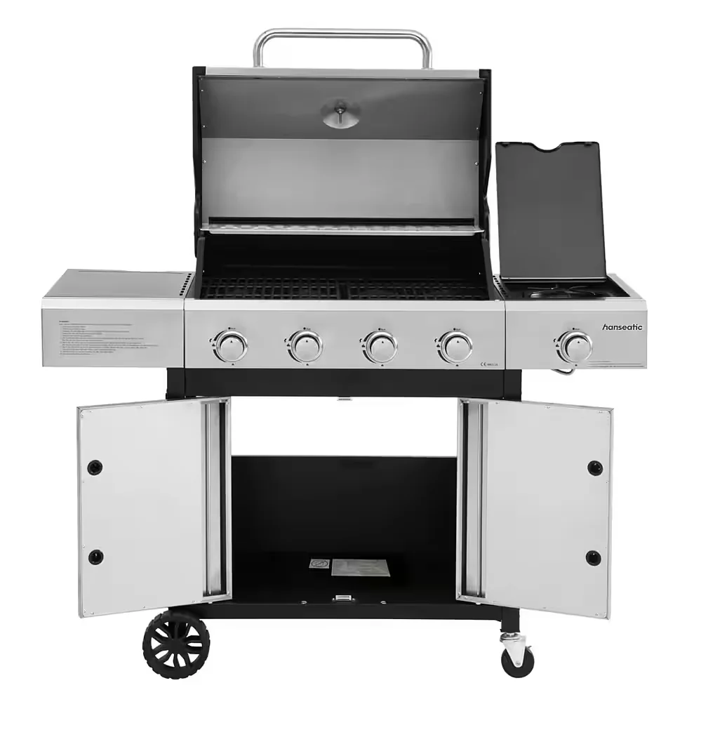 Gasgrill Rockford 4 Brenner und Seitenbrenner 14 5 kW Gesamt BBQ