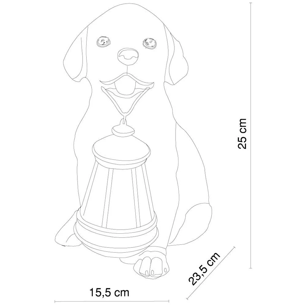 GLOBO LIGHTING Solarleuchte Hund LED Dekofigur warmweiß Garten