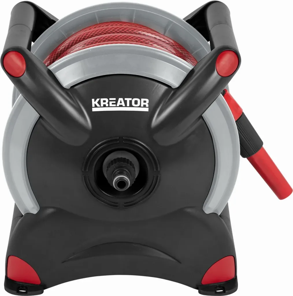Kreator Krtgr6720 Schlauchwagen 15 m Silber Gartenschlauchtrommel