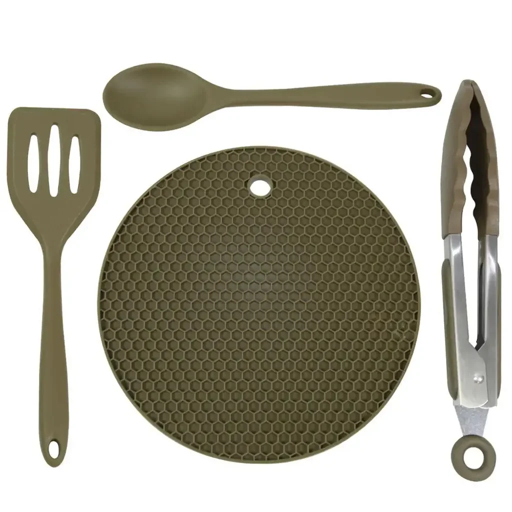 Trakker Armolife Silicone Utensil Set for Camping Cooking Lightweight