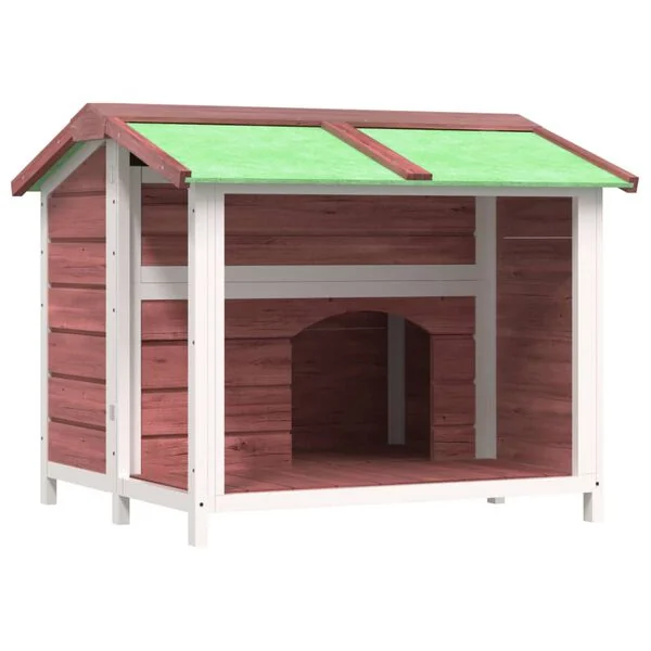 vidaXL Hundehütte Mokka 96x87x80,5 cm Massivholz Kiefer wetterfest