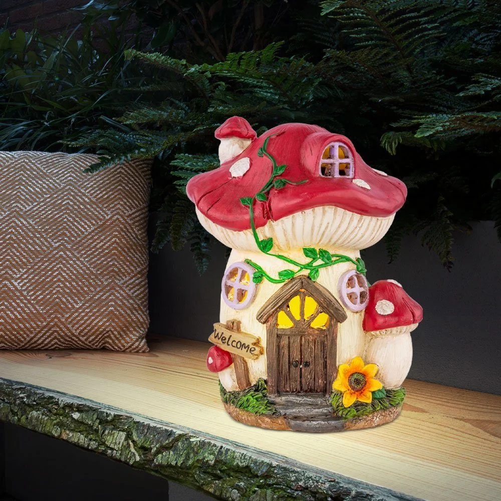 GLOBO LIGHTING Solar LED Gartenleuchte warmweiß Pilz Design Außen