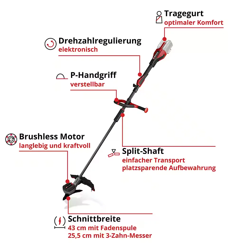 Akku Motorsense GP BC 36 430 Li P BL Solo Rasentrimmer Freischneider