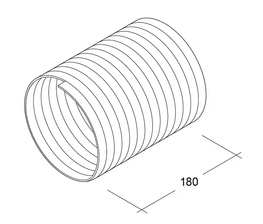 LIVINGPOINT24 Dunstabzugshaube Reduzierstück 150 auf 125 mm Adapter Rohr