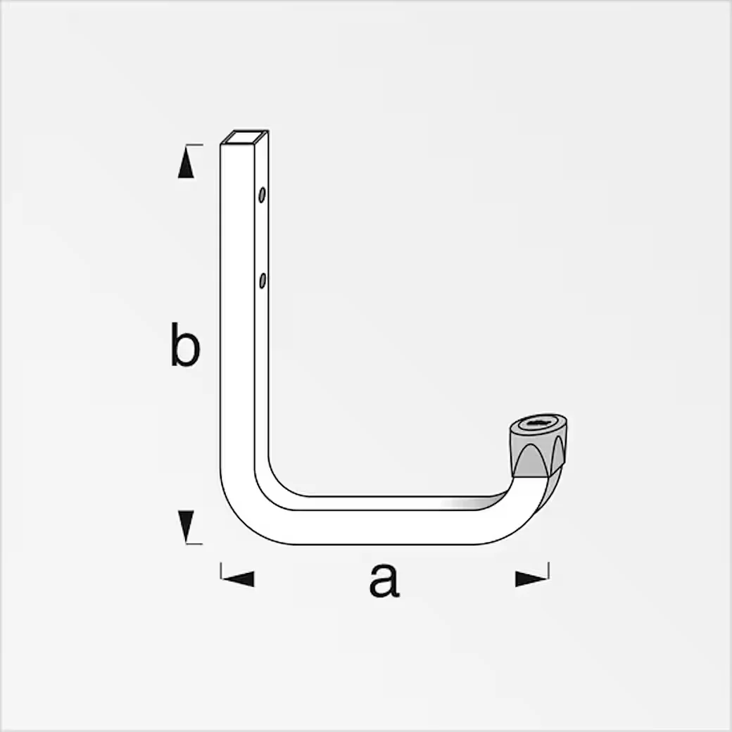 SO-TECH® Wandhaken Garagen-Haken Gerätehalter 140x115mm verzinkt 30kg