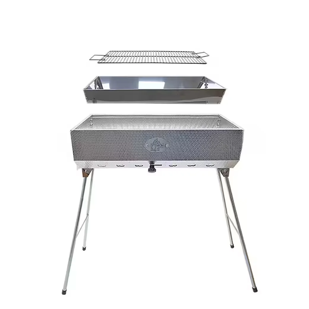 Mangal Schaschlikgrill Taschkent Holzkohlegrill Motor 11er Drehspieß