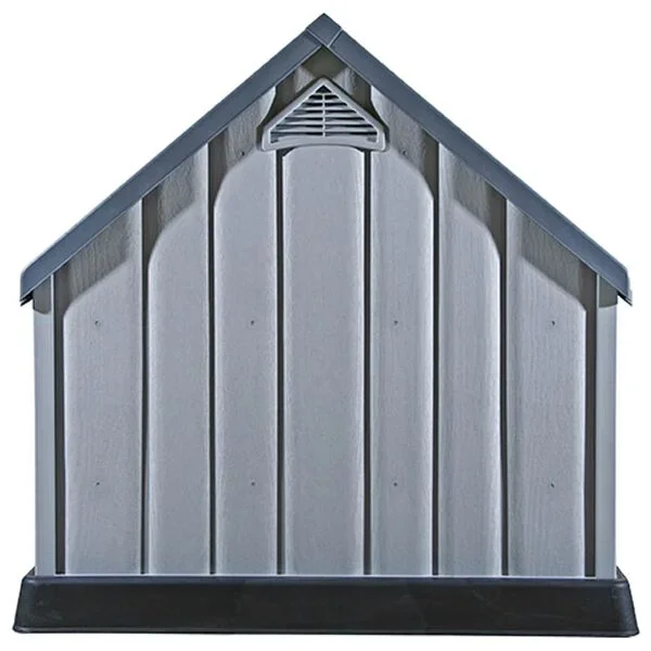 vidaXL Hundehütte Grau 92x87x91 cm Kunststoff wetterfest Outdoor