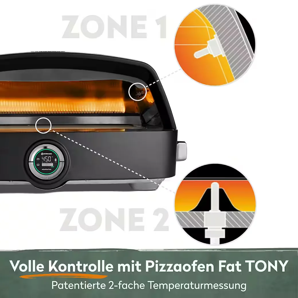 FAT TONY Gas Pizzaofen für Garten und Terrasse mobil
